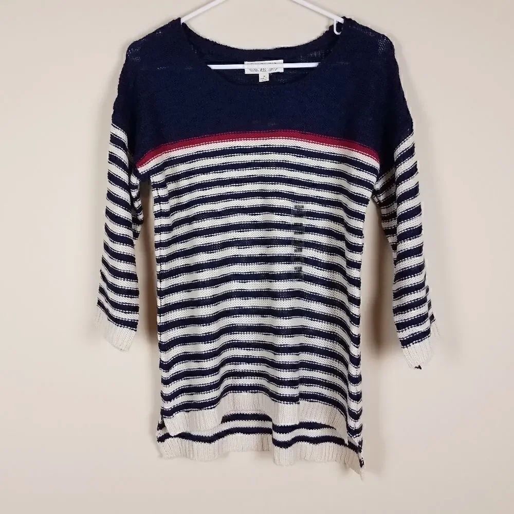 Pink Rose Striped Icon Sweater